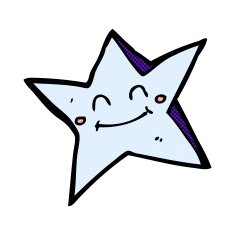 comic cartoon happy star character N5