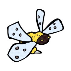 comic cartoon bee N8