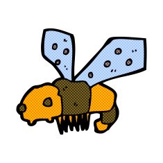 comic cartoon bee N9