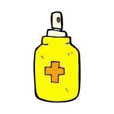 comic cartoon antiseptic spray N3