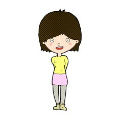 comic cartoon friendly woman N20