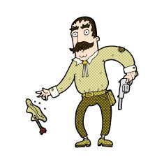 comic cartoon wild west cowboy N3