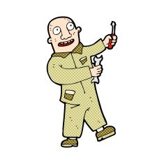comic cartoon mechanic N3