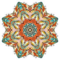 Round mandala kaleidoscopic lace ornamental background N2