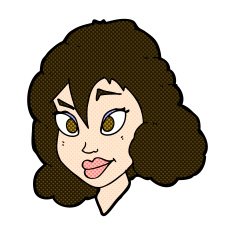comic cartoon pretty woman N72
