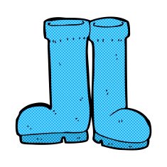 comic cartoon rubber boots N3