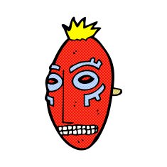 comic cartoon tribal mask N3