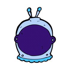 comic cartoon space helmet N3
