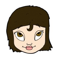 comic cartoon woman smiling N2