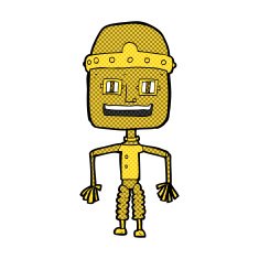 funny comic cartoon robot N13