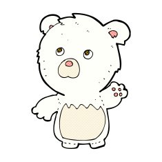 comic cartoon polar teddy bear