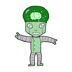 funny comic cartoon robot N14