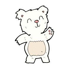 comic cartoon polar bear N9