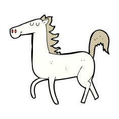 comic cartoon horse N11