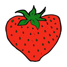 comic cartoon strawberry N17