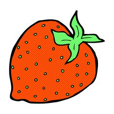 comic cartoon strawberry N18