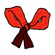 comic cartoon pink bow N3