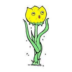 comic cartoon flower N78