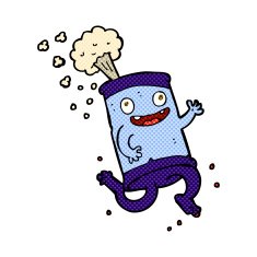 comic cartoon crazy soda can N3