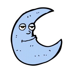 happy comic cartoon moon N3