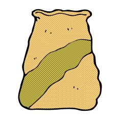 comic cartoon sack of potatoes N7