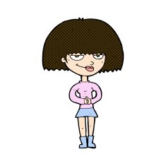 comic cartoon sly woman N3