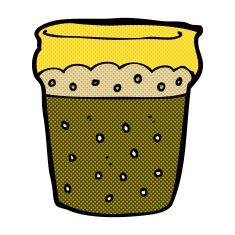 comic cartoon glass of beer N6