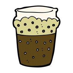 comic cartoon glass of beer N7