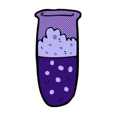 comic cartoon test tube N2