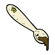 comic cartoon stew spoon