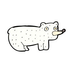 funny comic cartoon polar bear N4