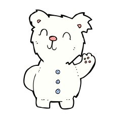 comic cartoon polar bear N10