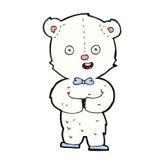 comic cartoon teddy polar bear N2
