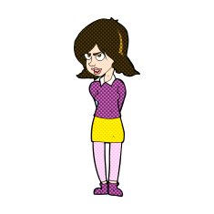 comic cartoon annoyed woman N53