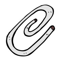 comic cartoon red paperclip N4