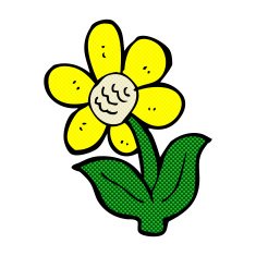 comic cartoon flower N82
