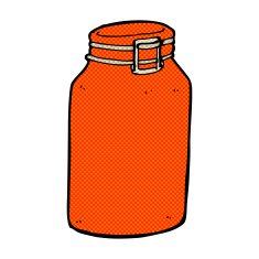 comic cartoon glass jar N3