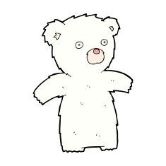 comic cartoon polar bear N11