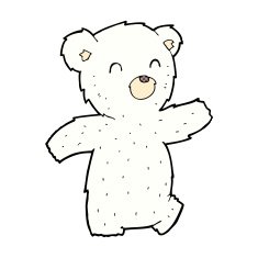 comic cartoon polar bear N12