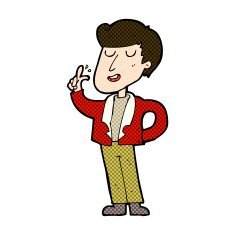 comic cartoon cool guy snapping fingers N3