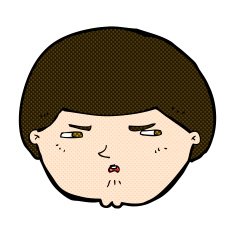 comic cartoon annoyed man N22