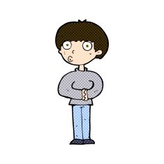 comic cartoon curious man N20