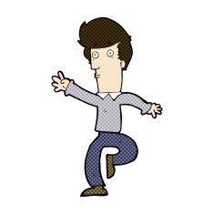 comic cartoon rushing man N3