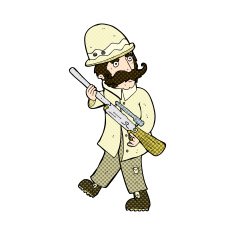 comic cartoon big game hunter N3