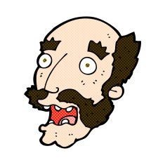 comic cartoon shocked old man N7