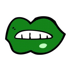 comic cartoon halloween lips N2