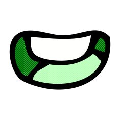 comic cartoon happy mouth N2