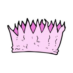 comic cartoon paper crown N7