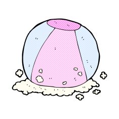 comic cartoon beach ball N3