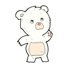 comic cartoon curious polar bear